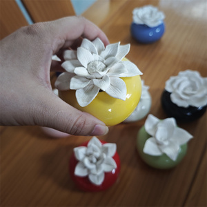 Difusor de Cerámica para Aromaterapia con Diseño Grabado, de Porcelana, con Varillas de <span class=keywords><strong>Perfume</strong></span> y Líquido para Rellenar, para Uso en Escritorio (Alcohol) - Product Image 2