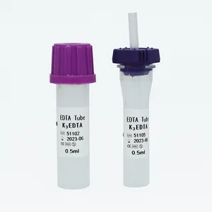 Factory direct supply blood collection tubes edta blood collection tube 0.5ml k2 plastic k3 edta blood collection tube
