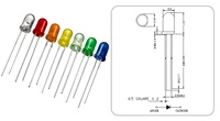 Vente en gros de feux de circulation led 500nm 502.5nm 505nm diodes électroluminescentes à led vertes fabricant feux de circulation 5mm led