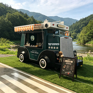 Mobile Coffee Pizza Food Cart Ice Cream Cart <b>Small</b> Food Truck Mobile Bar With Full Kitchen Concession Trailer - Product Image 4