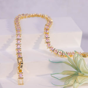 Pulsera Unisex Bohemia Clásica de Lujo, Buen Precio, Aleación de Cobre Chapada en Oro de 22k, Cadena con Circonitas Cúbicas, Regalo de Alta Calidad - Product Image 1