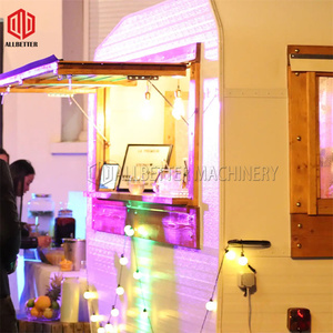 Remorque de nourriture Vintage de <span class=keywords><strong>Bar</strong></span> Mobile chariot de Hot-Dog chariot de bonbons camion de Tacos remorque de nourriture chariot de crème glacée entièrement équipé - Product Image 3