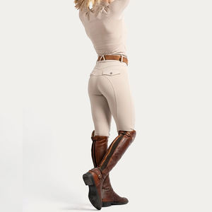 맞춤형 승마 대회 레깅스 속건 미끄럼 방지 실리콘 전문 승마 바지 포켓 바지 - Product Image 4