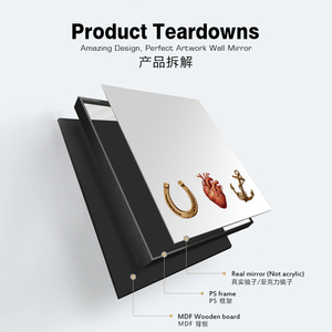 Nhà Máy Bán buôn tùy chỉnh UV in ấn bất kỳ thiết kế gương sơn chất lượng cao Bảng thay đồ gương - Product Image 4