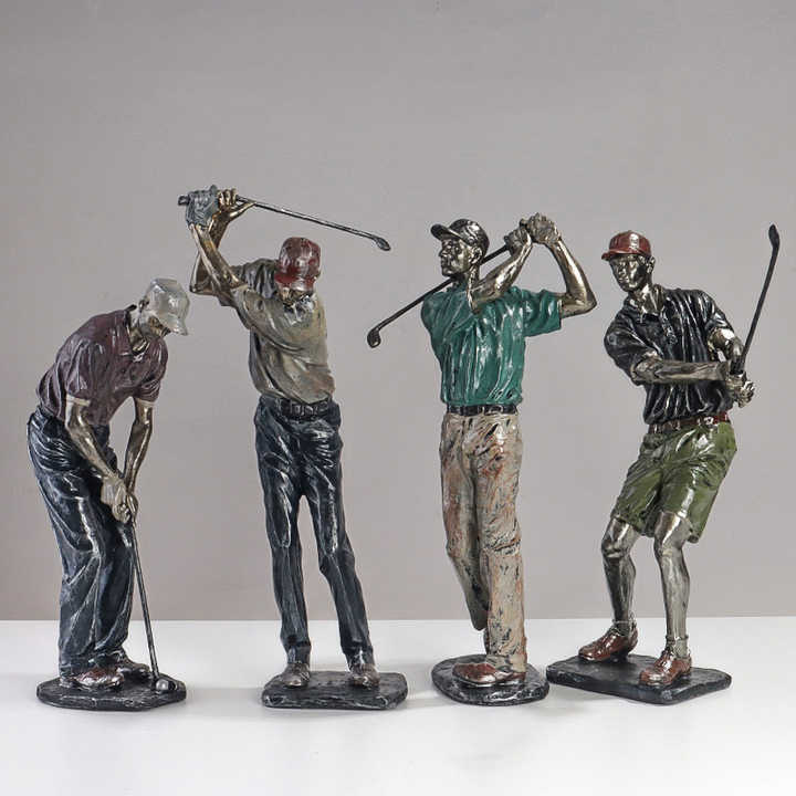 Resin Golf Statues Perfect Desktop Decor & Promotional Gifts