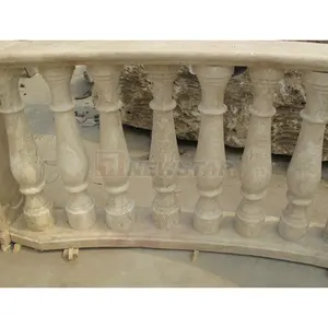 หินราว travertine บันไดหินอ่อน baluster หินแกรนิต balustrading