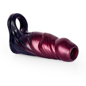 Amazon Hot Sell Thick and Long <b>Dildo</b> Cover for Men Soft Silicone Hollow Wolf Tooth Cover <b>Dildo</b> Auxiliary Cover - Product Image 5