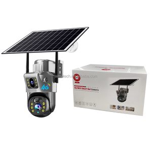 Caméra vidéo solaire <span class=keywords><strong>infrarouge</strong></span> extérieure V380PRO, double objectif professionnel, vision nocturne 4MP, carte SIM 4G, caméra sans fil - Product Image 2