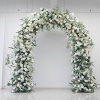 Arco de Boda Artificial Blanco Estilo Europeo, Decoración Floral, Estructura Pre-fabricada, Arreglos Florales, Fondo para Escenario, Ceremonia