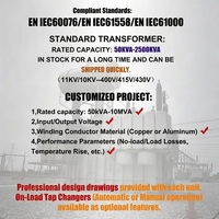 Transformateur de puissance triphasé à résine coulée de type sec SCB13 1000 kVA 10 kV/0,4 kV, haute résistance à la température, contrôle automatique de la température