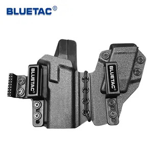 Bluetac नई Ergonomic डिजाइन IWB Kydex बंदूक पिस्तौलदान परिशिष्ट ले जाने के लिए पिस्तौलदान पाउच स्पेयर पत्रिका वाहक काले रंग Bluetac