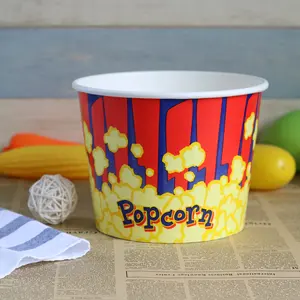 1L/32OZ runder Popcorn-Eimer/Tasse aus Kunststoff IML-Druck recycelbares PP-Material BPA-frei