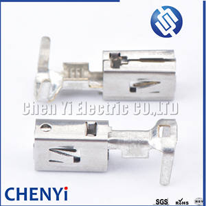 50 pièces 6.3 MM borne de fil à sertir automatique connecteur de voiture en vrac broches mentales G394 borne en cuivre étamé 1241410-1 1241412-1 1241414-1 - Product Image 2