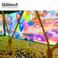 Aire de jeux intérieure magique Jeux de projection interactifs Machine de nettoyage de parc de jeux intérieure en plastique Machine de nettoyage de boules de billard