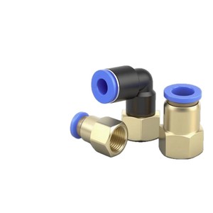 ข้อต่อเร็วแบบชุบนิกเกิลสีน้ำเงินทองแดง PCF6 01 8 02 PLF ข้อต่อท่อลมแบบเกลียวใน - Product Image 1