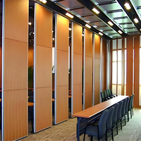 Cloison mobile insonorisante en bois, mur amovible coulissant pour hôtel, salle de banquet, bureau