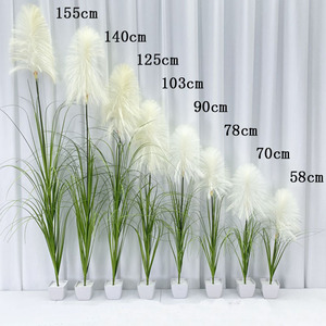 Césped Artificial de <span class=keywords><strong>PVC</strong></span> y PET para Paisajismo Exterior, Flor de Pampa, Flor de Ranúnculo, Resistente a los Rayos UV - Product Image 1