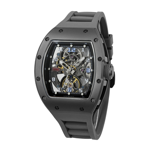 Reloj de Diseño JC-9-190G-35, Resistente al Agua, con Correa de Silicona y Acero Inoxidable, Esfera Esqueleto, Movimiento Mecánico Automático - Product Image 4