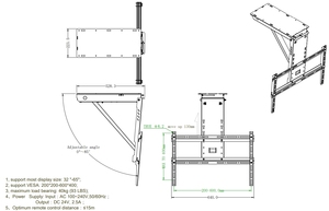 <span class=keywords><strong>Soporte</strong></span> de Techo Motorizado para TV de Aluminio KELMY, Compatible con Pantallas de 32-85 Pulgadas, con Inclinación de 90 Grados - Product Image 2