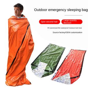 Kantong tidur esensial bertahan hidup darurat mendaki berkemah luar ruangan tahan angin PE awet tahan air ringan portabel - Product Image 4