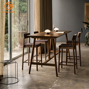 Modern Luxury High <strong>Bar</strong> Table with Solid Wood Chair for Home <strong>Bar</strong> Restaurant or Apartment - Product Image 1