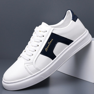 Zapatillas Casuales para Hombre, Blancas, Punta Redonda, con Cordones, Suela de Goma, Entresuela de EVA, para Todas las Temporadas, Estilo Sólido, Zapatos para Caminar - Product Image 2