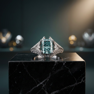 Radiant Cut Lab Grown <b>Diamond</b> <b>Ring</b> IGI Certified Pave Setting Engagement Wedding Band for Women - Product Image 4