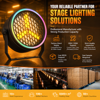 Projecteur de scène rétro 100W avec 3x30W COB RGB doré et stroboscope pour événements et locations
