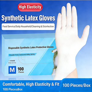 Fabrieksdirect verkoop zwarte grote maat wegwerphandschoenen van <span class=keywords><strong>latex</strong></span> en nitril, poedervrij, voor huisinspectie - Product Image 1