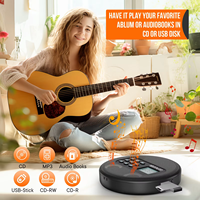 Reproductor de CD Portátil Personalizado de Fábrica, Recargable, con Altavoz Doble, Pantalla LCD, Reproductor de Música Multifunción, Dispositivo de Audio Personal para Estudio