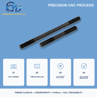 Double End Flat Head Stud Bolt Grade 10.9 High Strength Black Oxide M2 Thread for Truck Engine