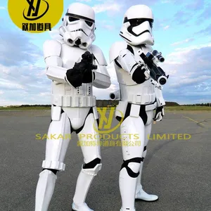 Traje personalizado storm trooper vida tamanho adulto realista filme robô traje Wearable mascote ternos