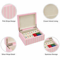 Ensemble de Mahjong en Bois Rose de Luxe Personnalisé en Gros avec 144 Tuiles et Charnières Métalliques pour Jeux à Domicile, Fêtes, Rangement et Voyage