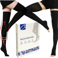 Chaussettes de compression hommes femmes sur le genou 20-30mmhg varices médicales DVT Shin attelles œdème utilisation quotidienne manchette