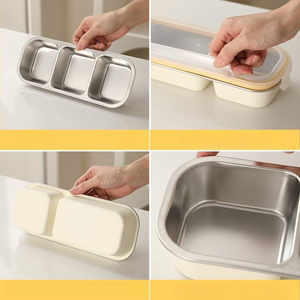 Wholesale Wholesale Rectangle Stainless Steel Bento Lunch Box 2025 Outdoor Kids School <b>Container</b> Children's Healthy Meal <b>Storage</b> - Product Image 6