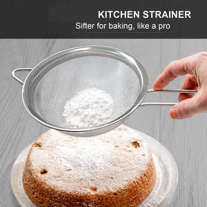 Precio barato 201 coladores de filtro de acero inoxidable tamiz de harina colador tamiz para hornear colador de té filtro <span class=keywords><strong>cuchara</strong></span> de malla para Cocina - Product Image 2