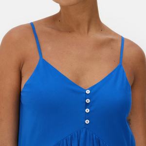 Vestido Casual de Lino y Algodón con Estilo Personalizado, Lavado Ácido, Corte en A, Estilo Bohemio para la Playa, para Mujer - Product Image 3