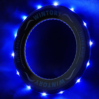 Disque Volant d'Entraînement Extérieur Léger Étanche avec 14 LED à Allumage Automatique, en Caoutchouc Souple, pour Plage, Jardin et Sports