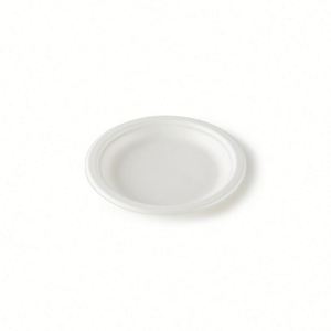 Assiettes jetables personnalisées en bagasse de canne à sucre biodégradable – Blanches, tailles 9''/10''/12'' - Product Image 2