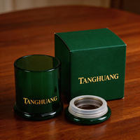 Ventes en gros de pots à bougies vides avec couvercles, 8 oz, 10 oz, 12 oz, pot à bougie en verre transparent brun, boîte cadeau