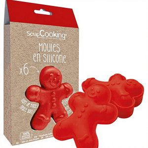 مجموعة قوالب سيليكون لخبز رجل الزنجبيل 2911، طقم خبز للكعك الزنجبيلي لعيد الميلاد، قوالب فردية ناعمة آمنة للتجميد والفرن - Product Image 1