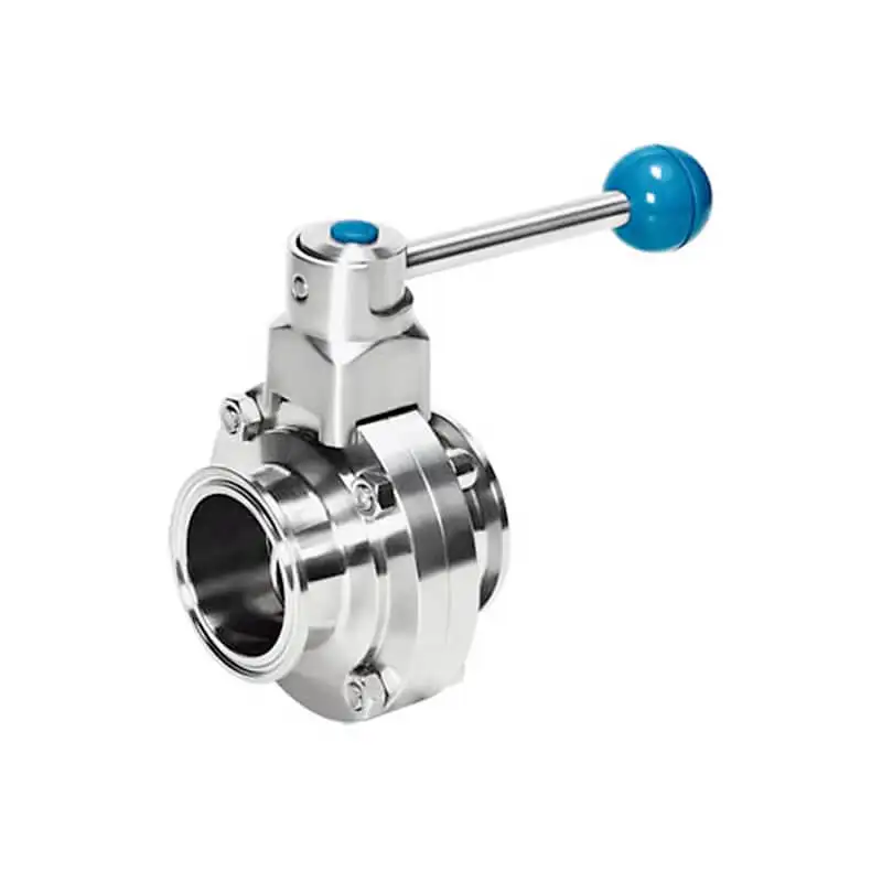 Sanitary Butterfly Valve With Link Hinged Hand Level From INDIAN MANUFACTURER