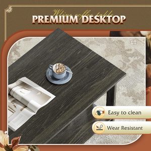 WLIVE Modern Foldable Birch <strong>Coffee</strong> <strong>Table</strong> 100cm 2-Tier Open <strong>Storage</strong> M-Shaped Reinforcement for Small <strong>UK</strong> Living Spaces Charcoal - Product Image 5