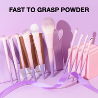 Pinceaux de maquillage de luxe Marque privée Pinceau de maquillage à revêtement mat Outils de kit cosmétique pour le visage Ombre à paupières Poudre Blush Highlight