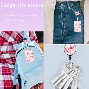 In stock: Foundation with large <b>bow</b>, leaf, badge, scroll, ID card holder, heavy-duty lanyard, cute keychain, exhibition card - Product Image 4