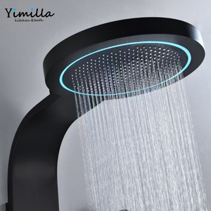 Cabezal de ducha de luz LED 2025, ducha de lujo, cascada, rociador de lluvia, temperatura <span class=keywords><strong>constante</strong></span>, pantalla Digital, mezclador de Ducha - Product Image 2