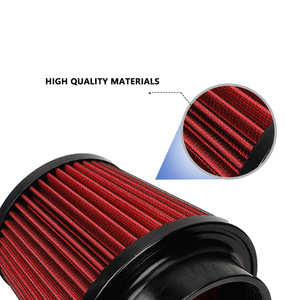 Filtre à air conique rouge 100 mm haute performance pour mise à niveau automobile avec collier de serrage - Product Image 2