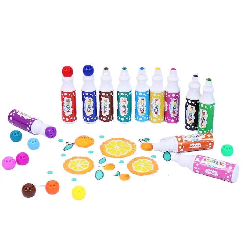 hot sale education toys kids DTY 12 colors washable dot markers graffiti art sets drawing toy