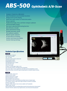 Dispositivo <span class=keywords><strong>de</strong></span> Ultrasonido Oftálmico Médico AB Scan para Examen <span class=keywords><strong>de</strong></span> <span class=keywords><strong>Cataratas</strong></span> <span class=keywords><strong>y</strong></span> <span class=keywords><strong>Retina</strong></span> ABS-500 - Product Image 5