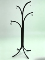 Support de plante sur pied en métal noir sculpté à la main, style américain, en forme d'arbre, pour la décoration de la maison et du jardin